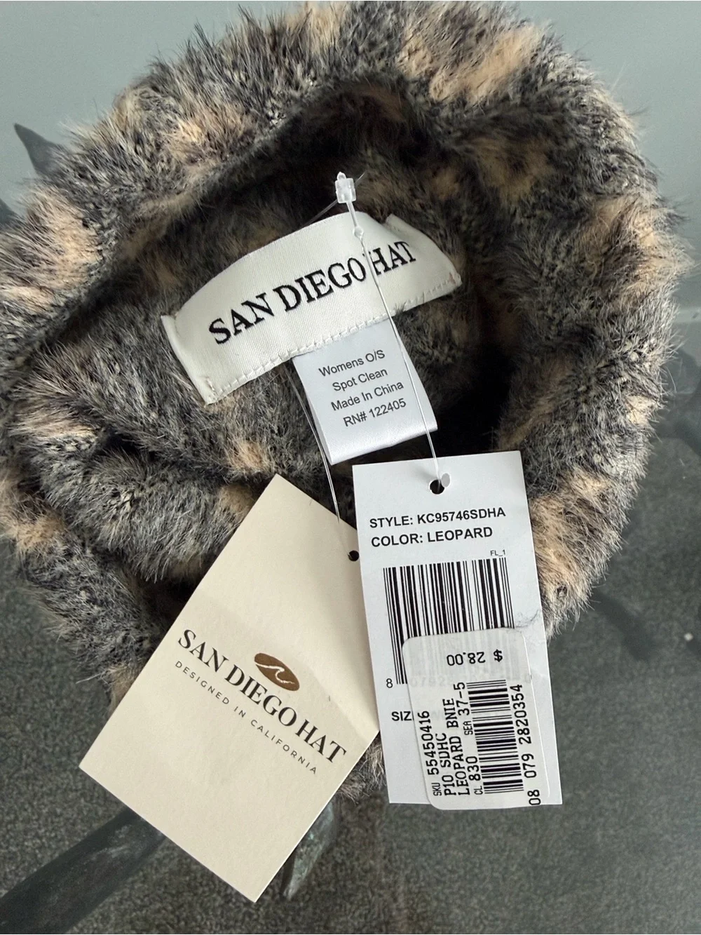 New San Diego Hat Leopard Beanie